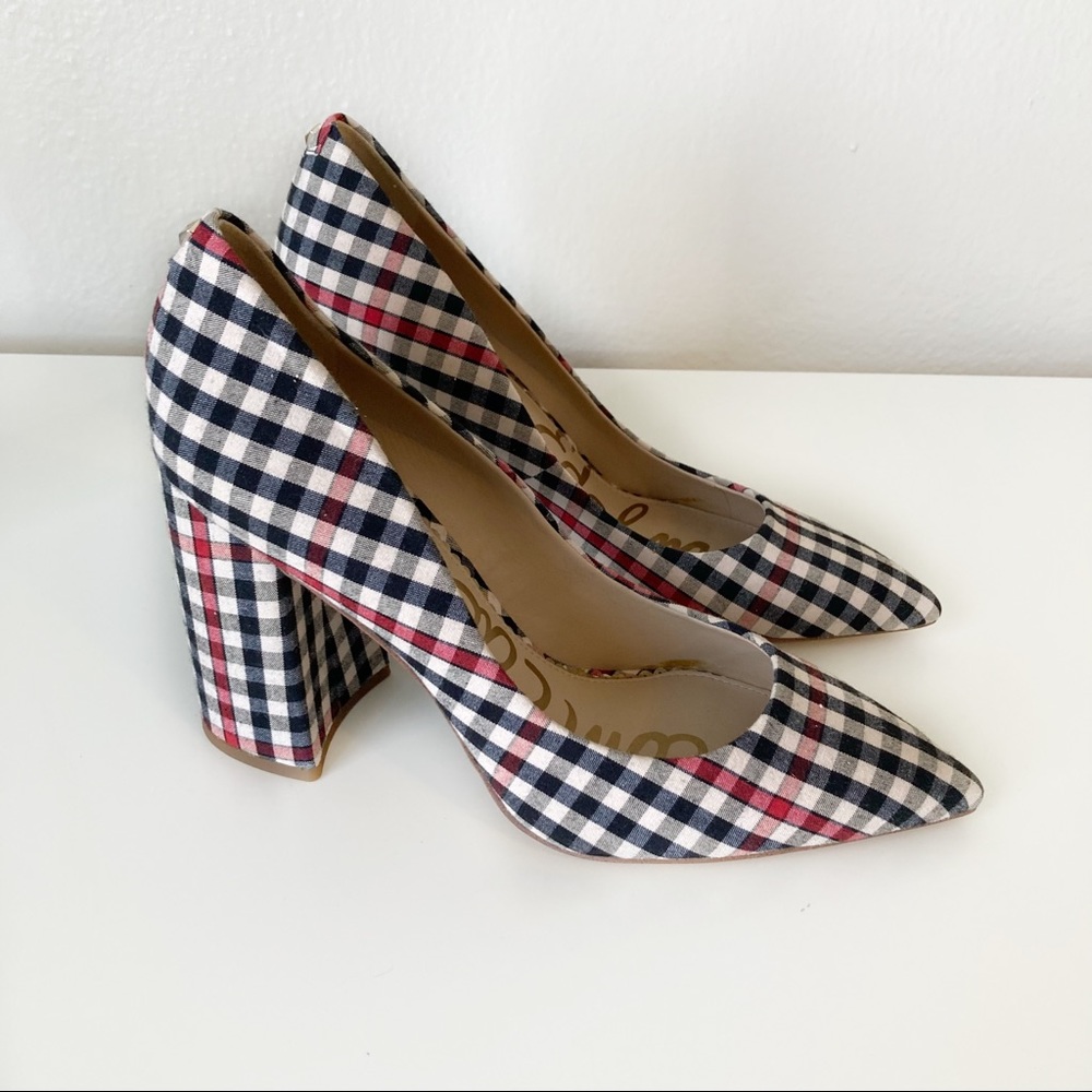 Sam Edelman Plaid Halston Heels Size 8.5